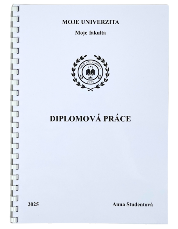 Kroužková vazba s bílým plastovým hřbetem